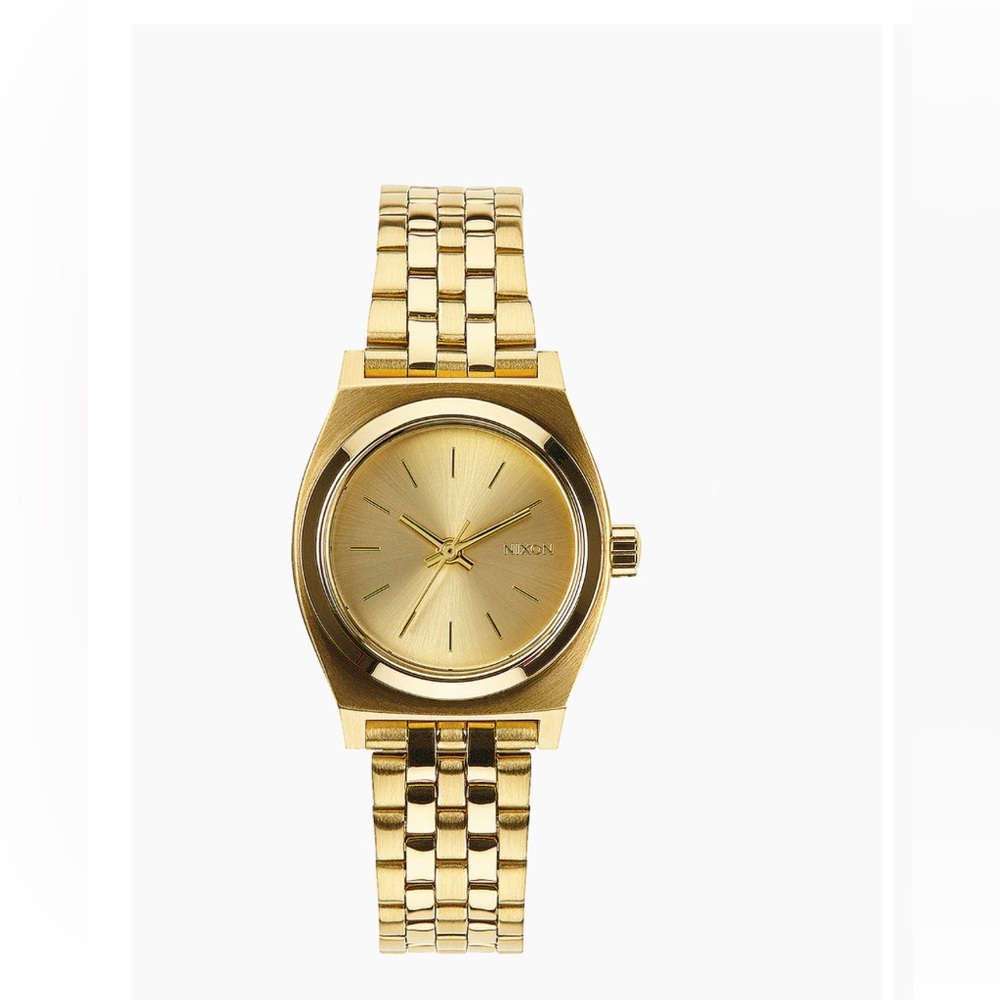 Nixon Small Time Teller Gold Watch